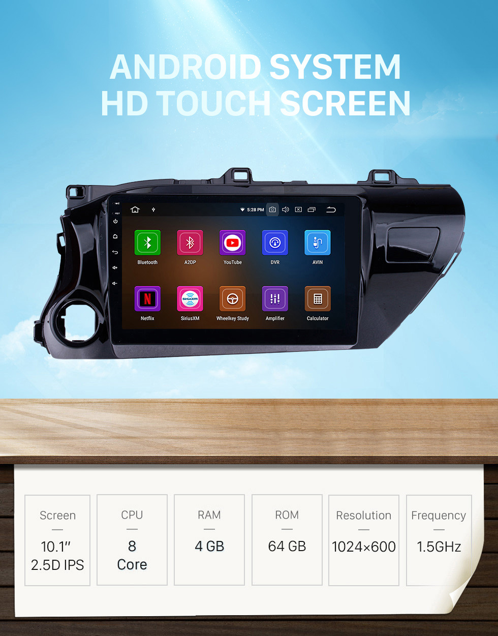 Seicane 10.1 inch 2016-2018 Toyota Hilux LHD Touchscreen Android 10.0 GPS Navigation Radio Bluetooth Carplay Music AUX support Backup camera 1080P Video Seicane 10.1 inch 2016-2018 Toyota Hilux LHD Touchscreen Android 10.0 GPS Navigation Radio Bluetooth Carplay Music AUX support Backup camera 1080P Video