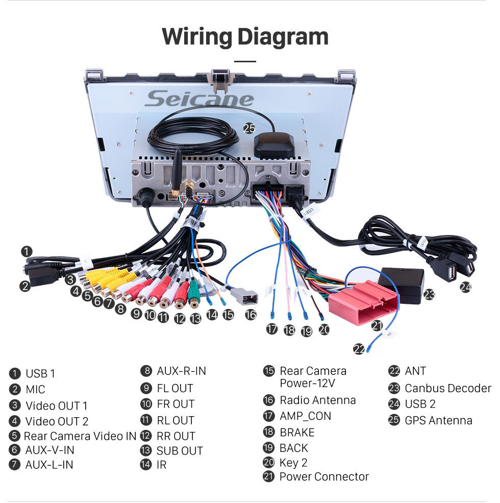 Seicane Sistema de navegación GPS Android 10.0 Radio para 2008-2015 MAZDA 6 Rui wing Bluetooth Enlace espejo Pantalla multitáctil OBD DVR Cámara de visión trasera TV USB WIFI