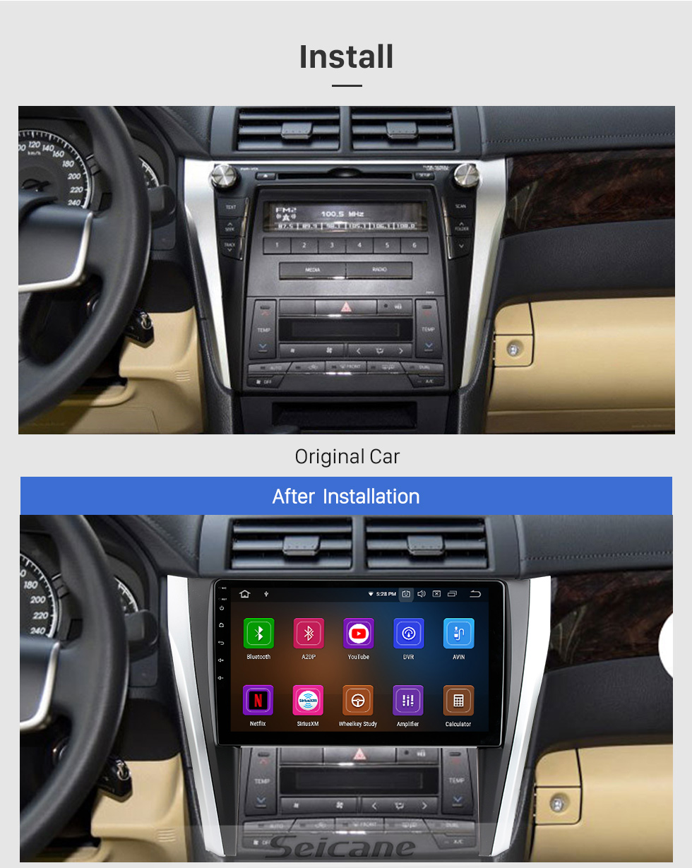 Seicane 10.1 inch Android 10.0 GPS navigation system for 2015 2016 2017 Toyota CAMRY Bluetooth Mirror link Radio Capacitive multi-touch screen OBD DVR Rear view camera TV 3G WIFI USB SD Seicane 10.1 inch Android 10.0 GPS navigation system for 2015 2016 2017 Toyota CAMRY Bluetooth Mirror link Radio Capacitive multi-touch screen OBD DVR Rear view camera TV 3G WIFI USB SD
