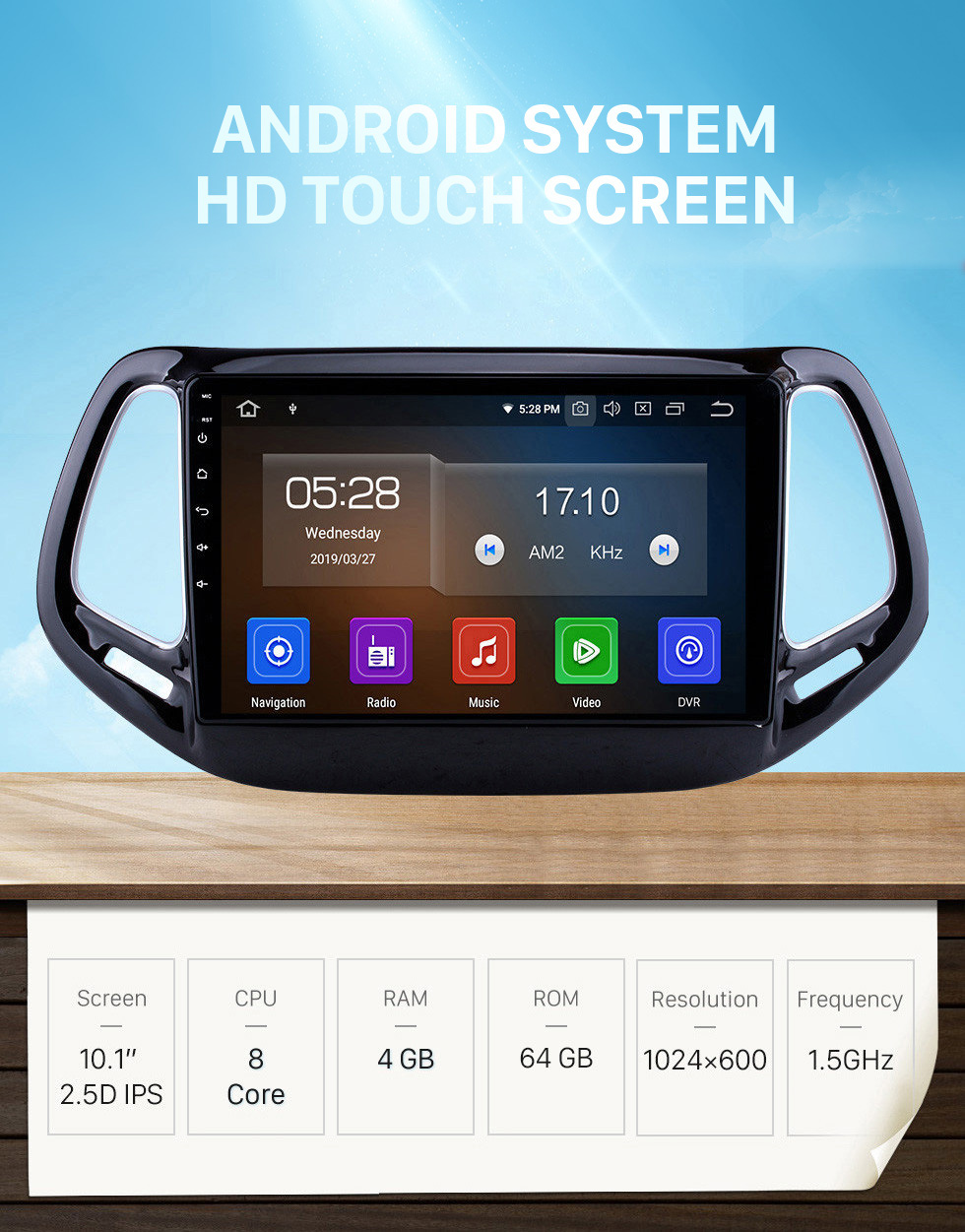 Seicane 10.1 pulgadas Android 10.0 HD 1024 * 600 Pantalla táctil Estéreo para auto Jeep Compass 2017 Bluetooth Música Radio Navegación GPS Sistema de audio Soporte Mirror Link 4G WiFi Cámara de respaldo DVR Control del volante Seicane 10.1 pulgadas Android 10.0 HD 1024 * 600 Pantalla táctil Estéreo para auto Jeep Compass 2017 Bluetooth Música Radio Navegación GPS Sistema de audio Soporte Mirror Link 4G WiFi Cámara de respaldo DVR Control del volante