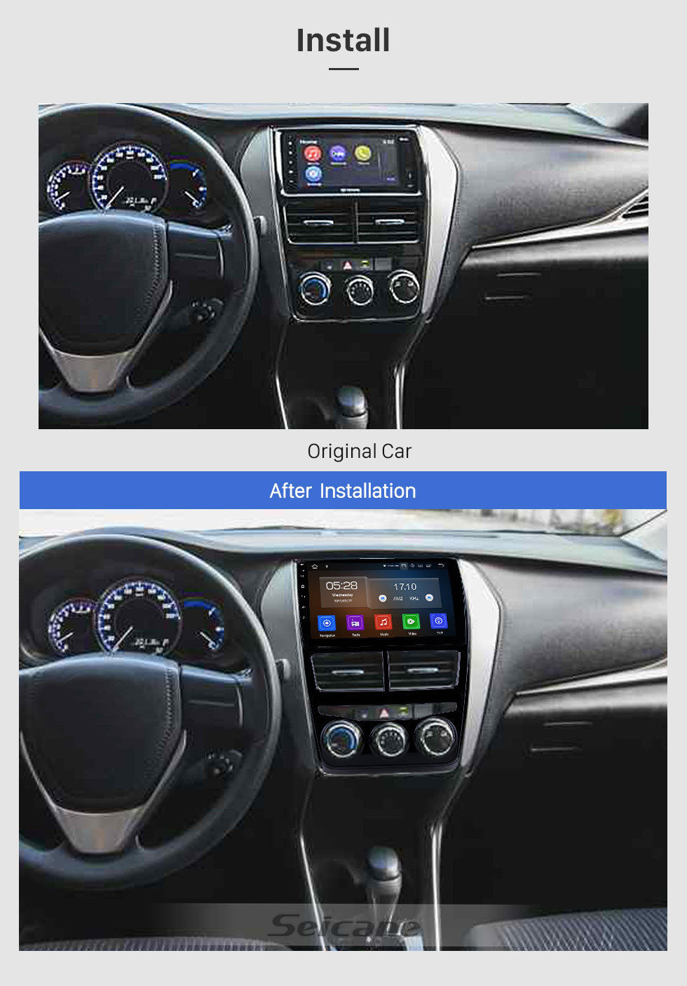 Seicane 2018 Toyota vios Manual Air Conditioner 9 inch Android 10.0 HD Touchscreen GPS Navigation Radio Bluetooth USB Carplay DVD Player Steering Wheel Control TPMS 4G WIFI Seicane 2018 Toyota vios Manual Air Conditioner 9 inch Android 10.0 HD Touchscreen GPS Navigation Radio Bluetooth USB Carplay DVD Player Steering Wheel Control TPMS 4G WIFI
