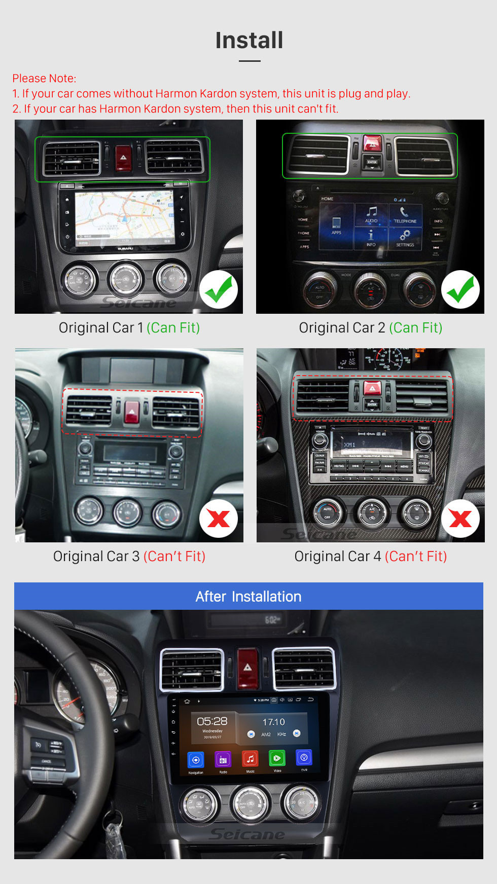 Seicane 9 pouces 2014 2015 2016 Subaru WRX forester Android 10.0 Radio Lecteur DVD Système de navigation GPS Écran tactile Bluetooth 4G WiFi DAB + TPMS DVR OBDII Seicane 9 pouces 2014 2015 2016 Subaru WRX forester Android 10.0 Radio Lecteur DVD Système de navigation GPS Écran tactile Bluetooth 4G WiFi DAB + TPMS DVR OBDII