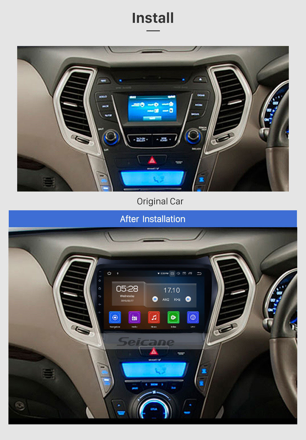 Seicane 9 inch Android 10.0 2013 2014 2015 Hyundai Santa Fe IX45 GPS Navigation System HD Touch Screen 3G WiFi Rear camera AUX Steering Wheel Control USB Bluetooth 1080P OBDII TPMS DVR Seicane 9 inch Android 10.0 2013 2014 2015 Hyundai Santa Fe IX45 GPS Navigation System HD Touch Screen 3G WiFi Rear camera AUX Steering Wheel Control USB Bluetooth 1080P OBDII TPMS DVR