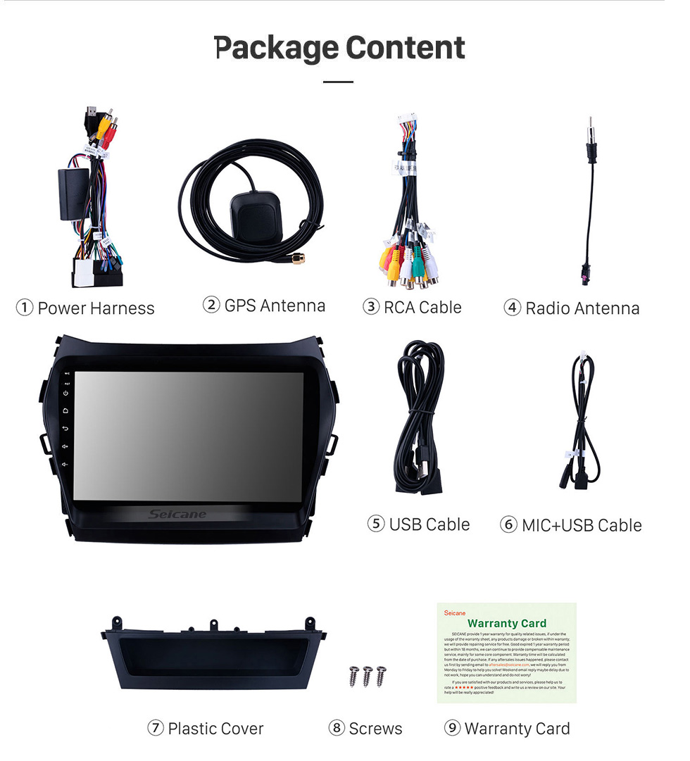 Seicane 9 inch Android 10.0 2013 2014 2015 Hyundai Santa Fe IX45 GPS Navigation System HD Touch Screen 3G WiFi Rear camera AUX Steering Wheel Control USB Bluetooth 1080P OBDII TPMS DVR Seicane 9 inch Android 10.0 2013 2014 2015 Hyundai Santa Fe IX45 GPS Navigation System HD Touch Screen 3G WiFi Rear camera AUX Steering Wheel Control USB Bluetooth 1080P OBDII TPMS DVR