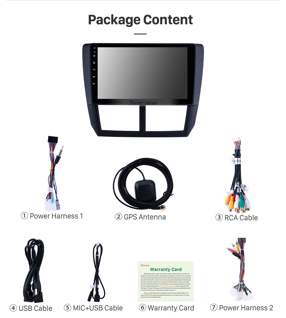 Seicane 9 inch Android 10.0 2008 2009 2010 2011 2012 Subaru Forester HD Touchscreen Head Unit GPS Radio GPS Navigation System Bluetooth Support Steering Wheel Control DVR Vedio Carplay 3G/4G WIFI Seicane 9 inch Android 10.0 2008 2009 2010 2011 2012 Subaru Forester HD Touchscreen Head Unit GPS Radio GPS Navigation System Bluetooth Support Steering Wheel Control DVR Vedio Carplay 3G/4G WIFI