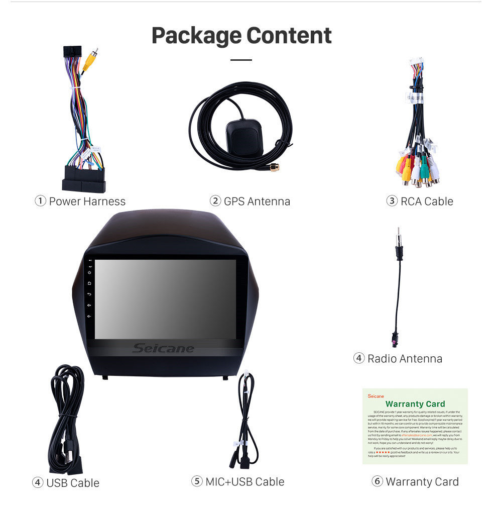 Seicane 9 inch 2010-2017 Hyundai iX35 Android 10.0 HD 1024*600 Touch Screen Radio GPS Navigation system Bluetooth WIFI 1080P Video Rearview Camera Mirror Link Seicane 9 inch 2010-2017 Hyundai iX35 Android 10.0 HD 1024*600 Touch Screen Radio GPS Navigation system Bluetooth WIFI 1080P Video Rearview Camera Mirror Link
