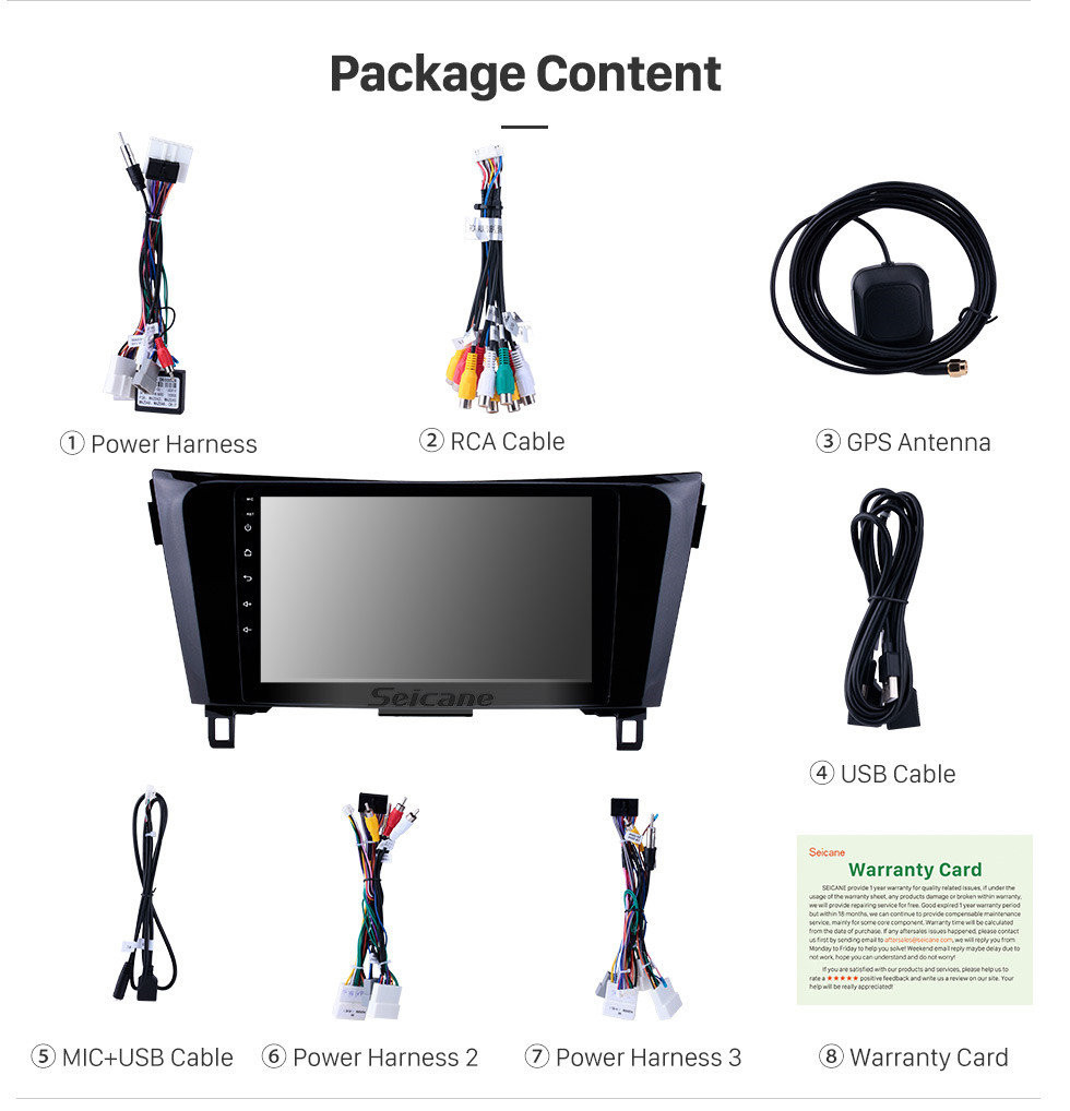 Seicane 2012 2013 2014 2015 2016 2017 Nissan X-TRAIL Qashqai A/V 9 inch HD touchscreen Radio GPS navigation Android 10.0 Audio System Bluetooth OBD2 Steering Wheel Control Seicane 2012 2013 2014 2015 2016 2017 Nissan X-TRAIL Qashqai A/V 9 inch HD touchscreen Radio GPS navigation Android 10.0 Audio System Bluetooth OBD2 Steering Wheel Control
