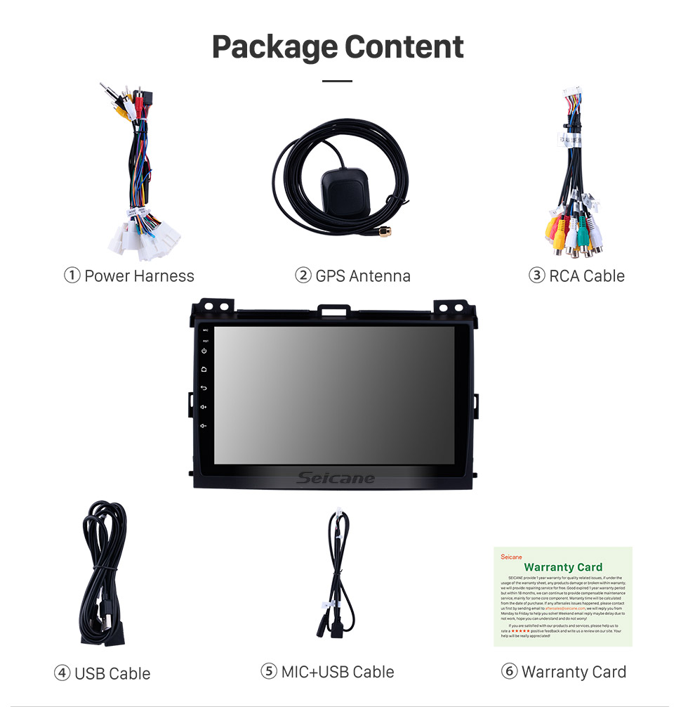 Seicane 9 inch HD Touch Screen 2002-2009 Toyota Prado Cruiser 120 Android 10.0 Radio GPS Navigation System Bluetooth Music 4G WiFi Backup Camera Mirror Link OBD2 Steering Wheel Control Seicane 9 inch HD Touch Screen 2002-2009 Toyota Prado Cruiser 120 Android 10.0 Radio GPS Navigation System Bluetooth Music 4G WiFi Backup Camera Mirror Link OBD2 Steering Wheel Control