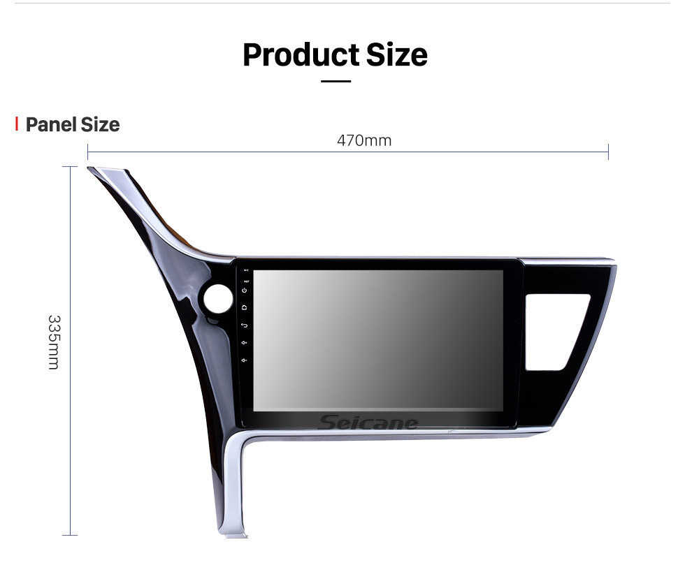 Seicane Все в одном Android 13.0 10,1-дюймовый HD-радио с сенсорным экраном для Toyota Corolla Altis 11 Auris E170 E180 2017 2018 2019 Автомобильный GPS Navi Головное устройство Управление рулевым колесом Blaetooth Phong Music USB Wi-Fi Поддержка Carplay