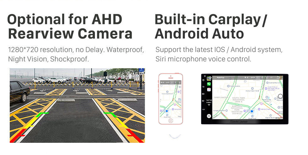 Seicane 10.1 polegada android 13.0 sat nav no carro sistema gps 2009-2014 toyota highlander com 3g wifi am rádio fm bluetooth música espelho link obd2 câmera de backup dvr