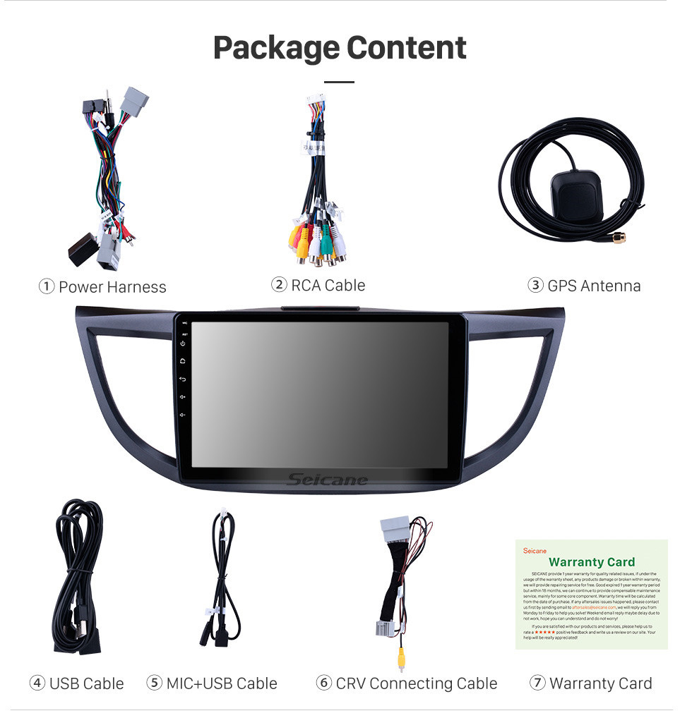 Seicane 10.1 Inch 2011-2015 Honda CRV high version with screen Android 11.0 Radio GPS Navigation system 3G WiFi Capacitive Touch Screen TPMS DVR OBD II Rear camera AUX Steering Wheel Control USB SD Bluetooth HD 1080P Video Seicane 10.1 Inch 2011-2015 Honda CRV high version with screen Android 11.0 Radio GPS Navigation system 3G WiFi Capacitive Touch Screen TPMS DVR OBD II Rear camera AUX Steering Wheel Control USB SD Bluetooth HD 1080P Video