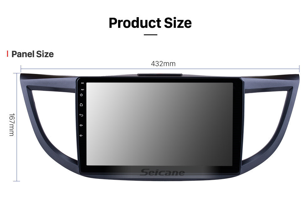 Seicane 10.1 pulgadas 2011-2015 Honda CRV versión alta con pantalla Android 13.0 Radio Sistema de navegación GPS 3G WiFi Pantalla táctil capacitiva TPMS DVR OBD II Cámara trasera AUX Control de volante USB SD Bluetooth HD 1080P Video