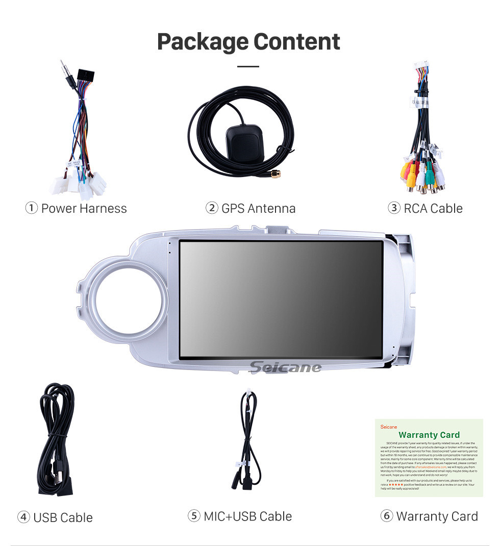 Seicane OEM 9 inch Android 11.0 for 2012 Toyota Yaris/Vitz Radio with Bluetooth HD Touchscreen GPS Navigation System Carplay support OBD2 Seicane OEM 9 inch Android 11.0 for 2012 Toyota Yaris/Vitz Radio with Bluetooth HD Touchscreen GPS Navigation System Carplay support OBD2