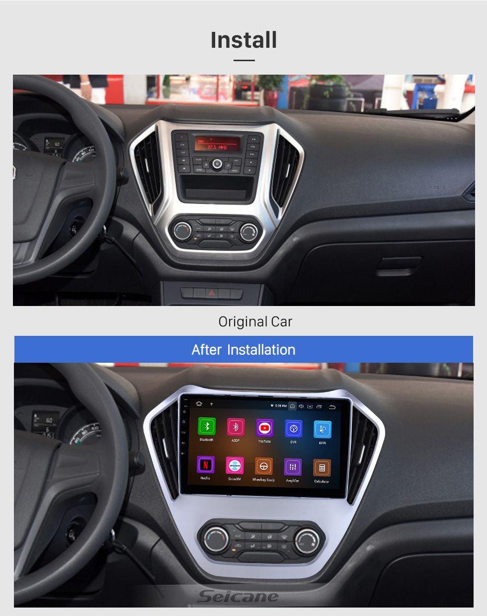 Seicane Android 11.0 Für 2014 2015 2016 MG GT Radio 10,1 Zoll GPS-Navigationssystem Bluetooth HD Touchscreen Carplay unterstützt DSP SWC