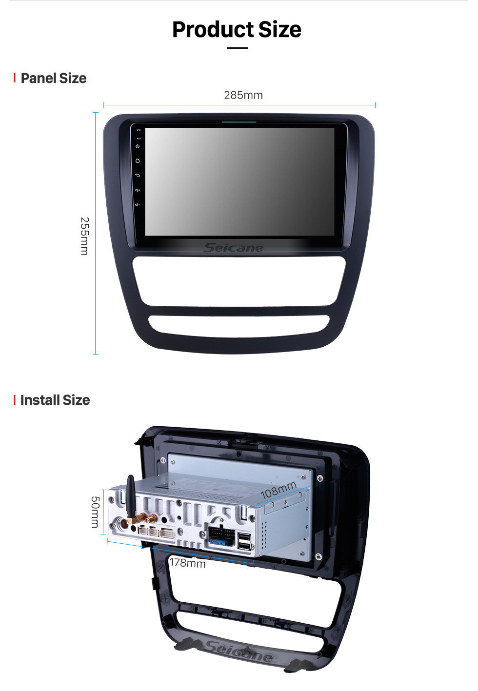 Seicane Android 11.0 Para 2018 JAC Shuailing T6 / T8 Rádio 9 polegadas Sistema de Navegação GPS Bluetooth AUX HD Touchscreen Carplay support DSP