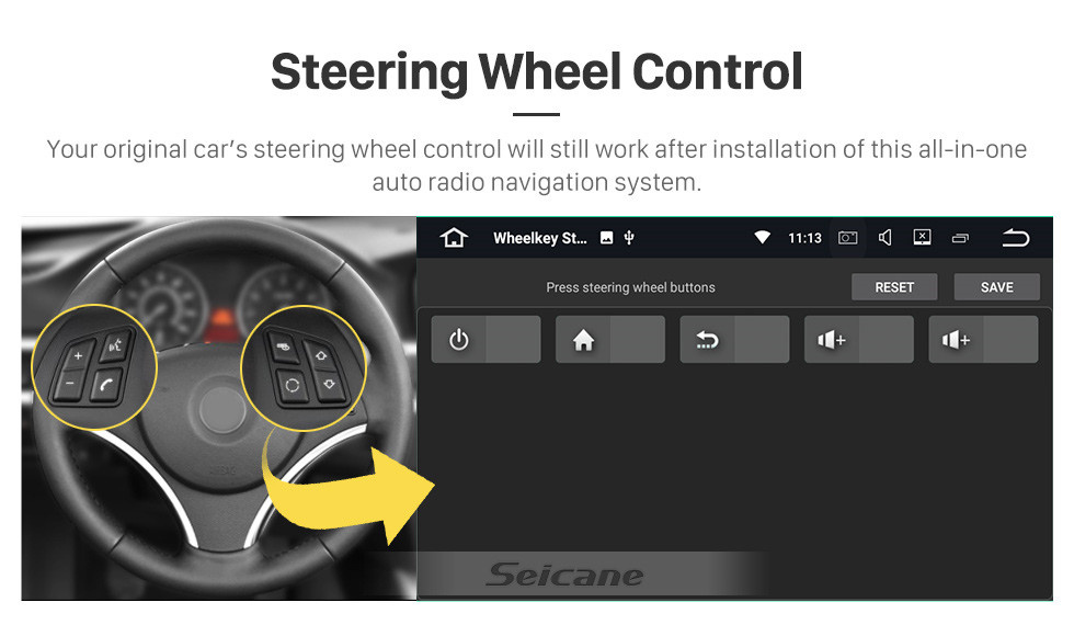 Seicane Tela sensível ao toque HD de 9 polegadas para 2002 2003 2004 2005 2006 TOYOTA ESTIMA/ ACR30 (RHD) Rádio Android 12.0 Sistema de navegação GPS Bluetooth WIFI Carplay suporte DSP OBD2