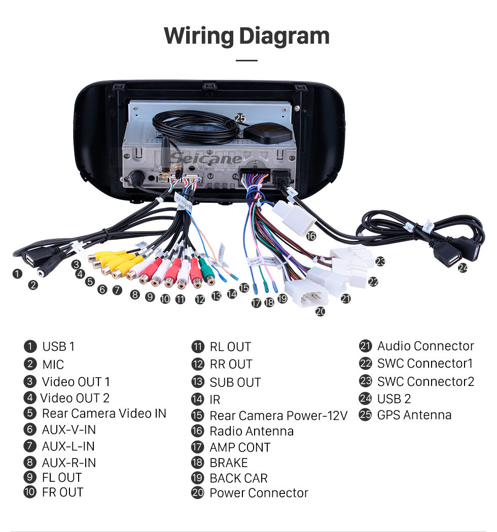 Seicane OEM 9 pouces Android 11.0 pour 2018 Tata Hexa Radio RHD avec système de navigation GPS à écran tactile Bluetooth HD Support Carplay DSP TPMS