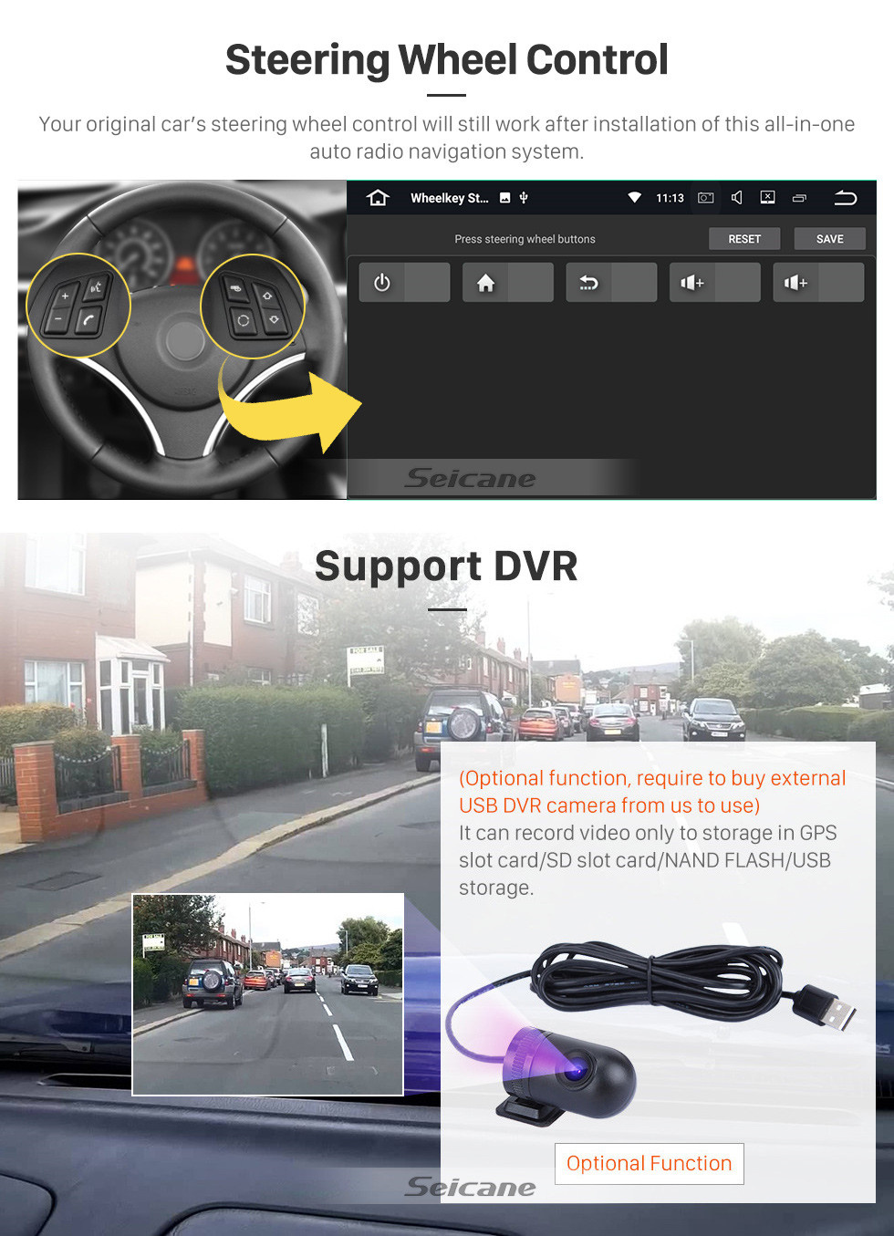 Seicane Für 2013 Chevy Chevrolet Cruze Radio 9 Zoll Android 11.0 HD Touchscreen Bluetooth mit GPS-Navigationssystem Carplay-Unterstützung Backup-Kamera