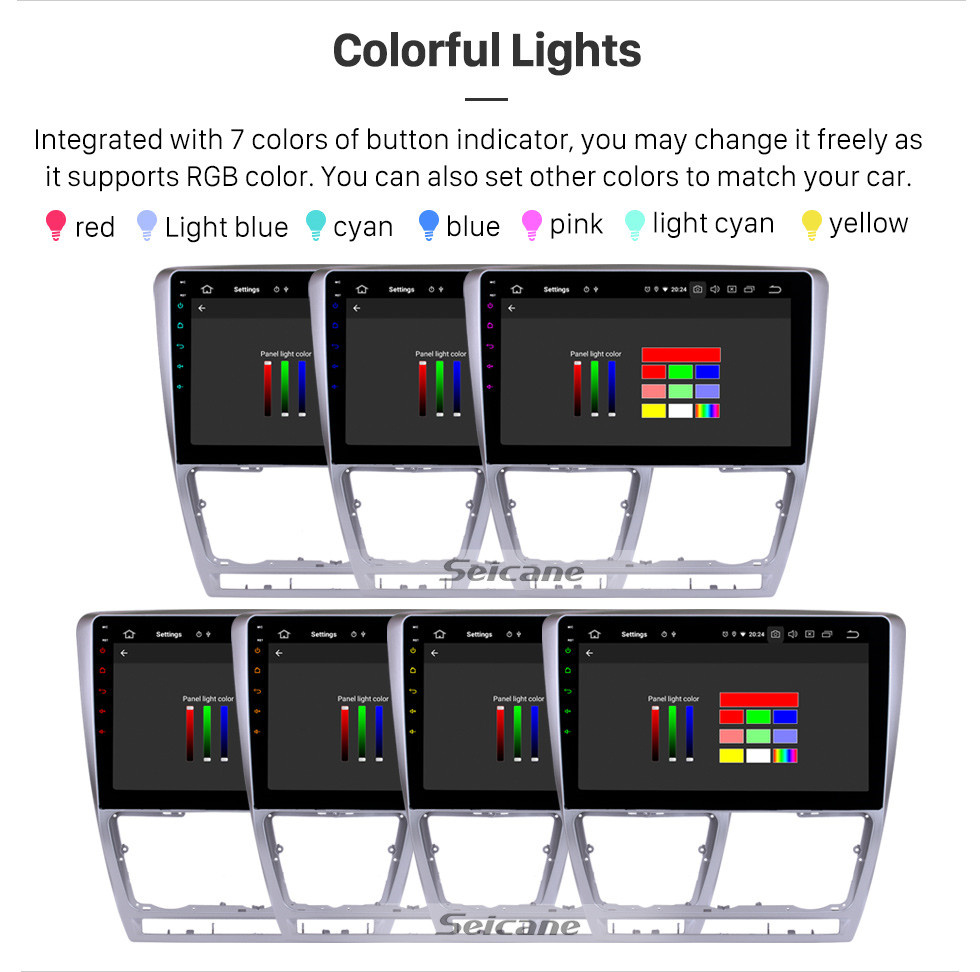 Seicane Android 13.0 For 2007 2008 2009-2014 Skoda Octavia Radio 10.1 inch GPS Navigation System Bluetooth HD Touchscreen Carplay support SWC