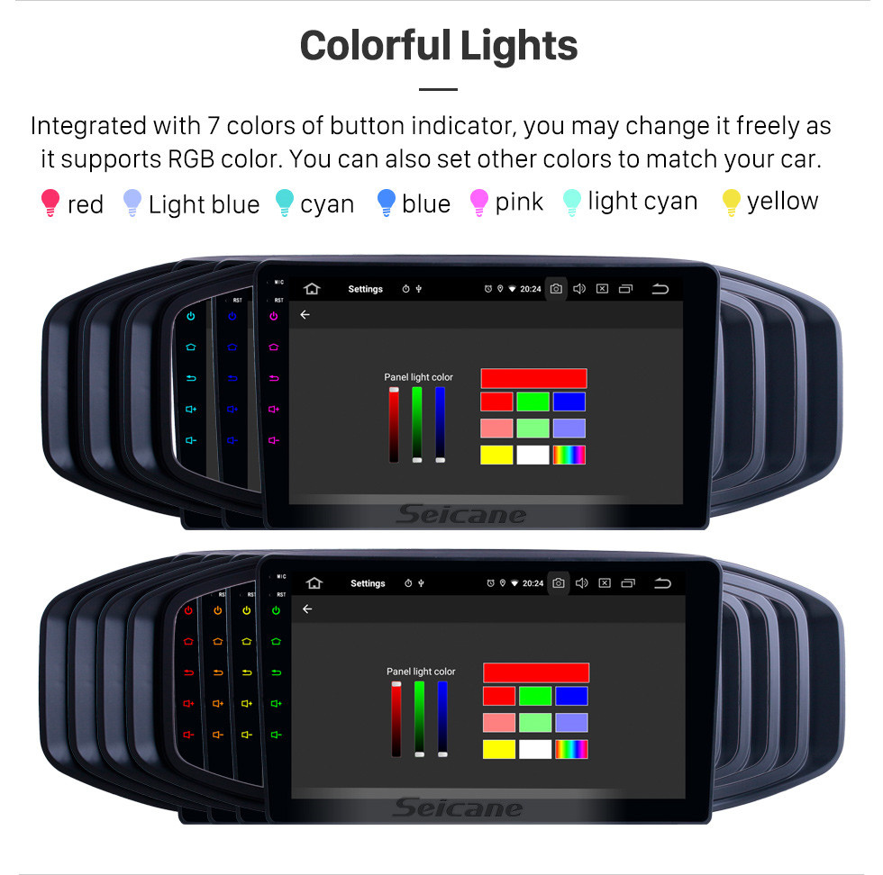 Seicane OEM 9 polegada Android 11.0 para 2017 MG3 Rádio Bluetooth AUX USB HD Touchscreen Sistema de Navegação GPS Suporte Carplay DAB +