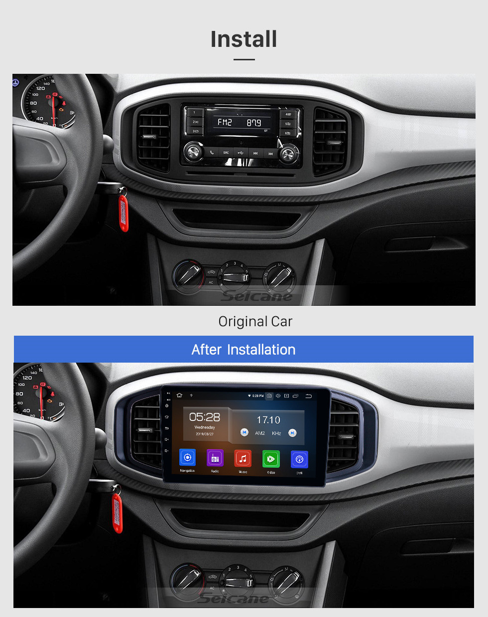 Seicane OEM 9 Zoll Android 11.0 für 2017 MG3 Radio Bluetooth AUX USB HD Touchscreen GPS-Navigationssystem Carplay-Unterstützung DAB +