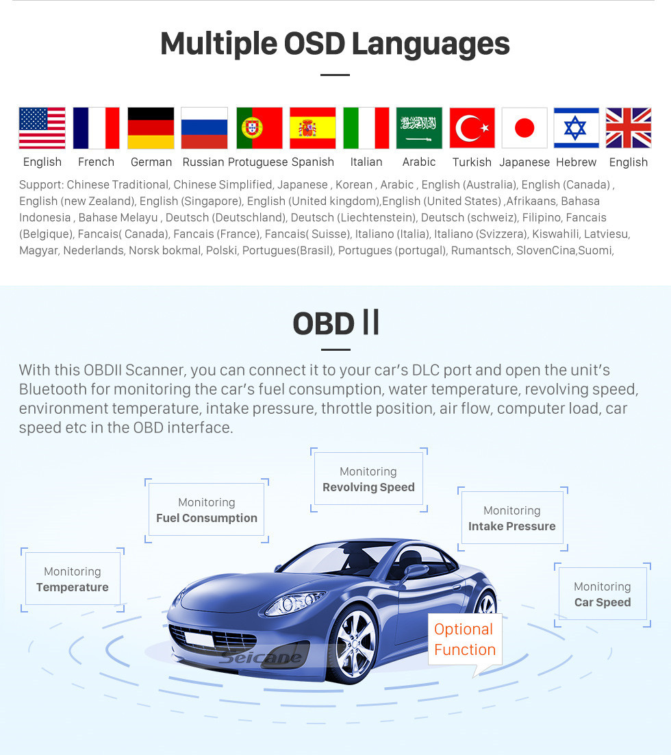 Seicane HD-Touchscreen für 2018 Seat Leon Radio Android 11.0 9-Zoll-GPS-Navigationssystem Bluetooth WIFI Carplay-Unterstützung DAB + Backup-Kamera