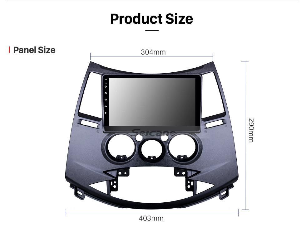 Seicane Para 2006 Mitsubishi Grandis Rádio Android 11.0 9 polegadas HD Touchscreen Bluetooth com Sistema de Navegação GPS Suporte Carplay 1080 P