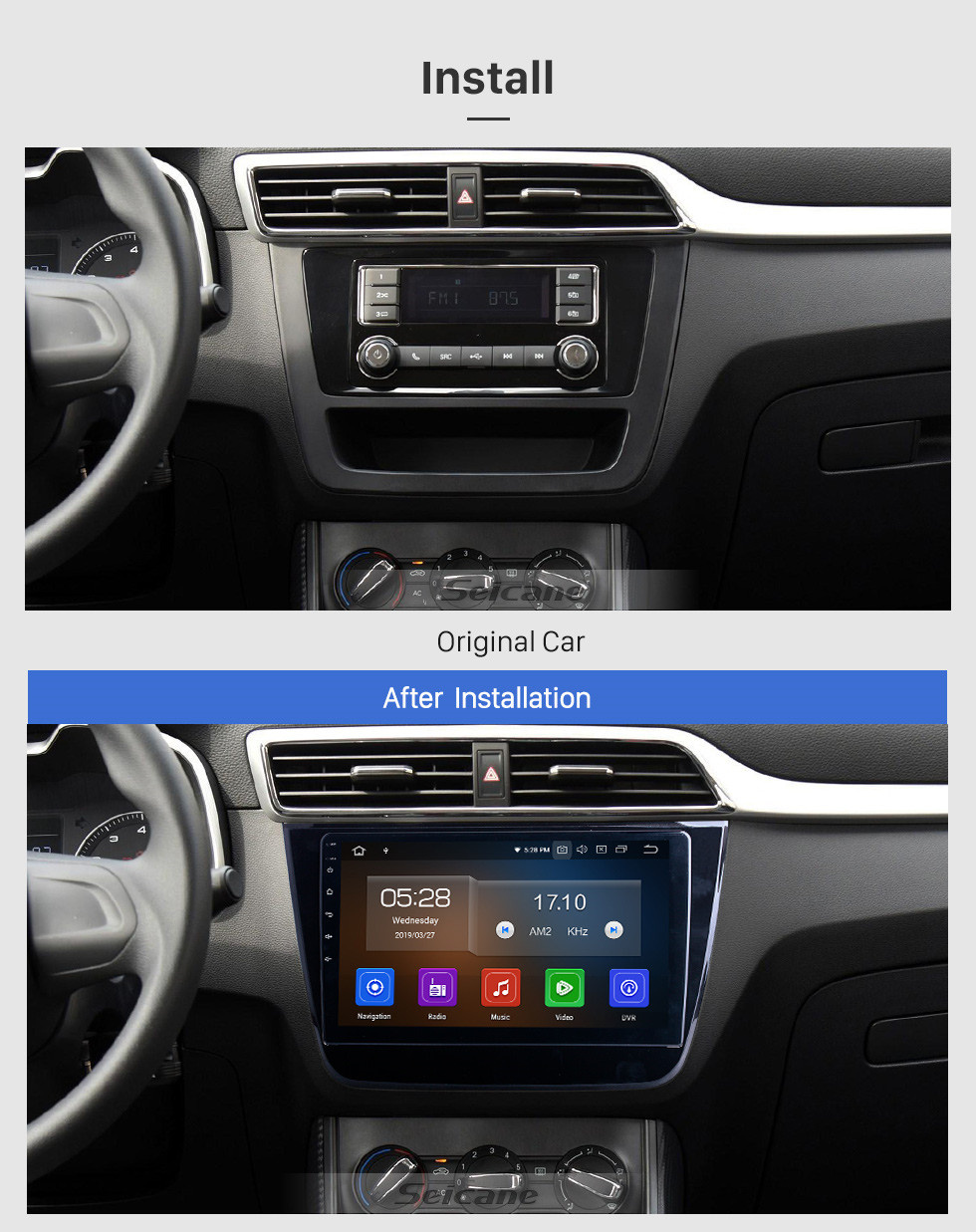 Seicane Android 11.0 para 2017 2018 2019 2020 MG-ZS Radio 10.1 pulgadas Sistema de navegación GPS Bluetooth AUX HD Pantalla táctil Carplay soporte SWC