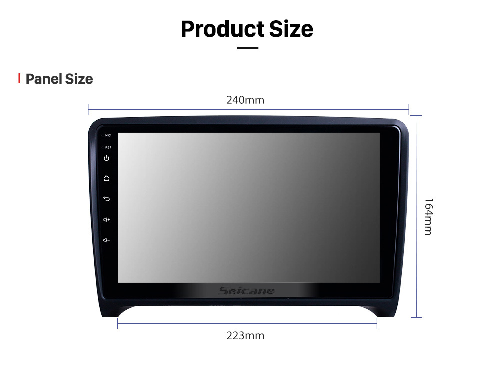 Seicane 9 polegadas Para 2006 2007 2008-2013 Audi TT Radio Android 11.0 Sistema de Navegação GPS com Bluetooth HD Touchscreen Suporte para Carplay TV Digital