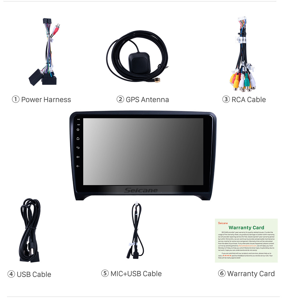 Seicane 9 дюймов Для 2006 2007 2008-2013 Audi TT Radio Android 11.0 GPS навигационная система с Bluetooth HD Сенсорный экран Поддержка Carplay Цифровое ТВ Seicane 9 дюймов Для 2006 2007 2008-2013 Audi TT Radio Android 11.0 GPS навигационная система с Bluetooth HD Сенсорный экран Поддержка Carplay Цифровое ТВ