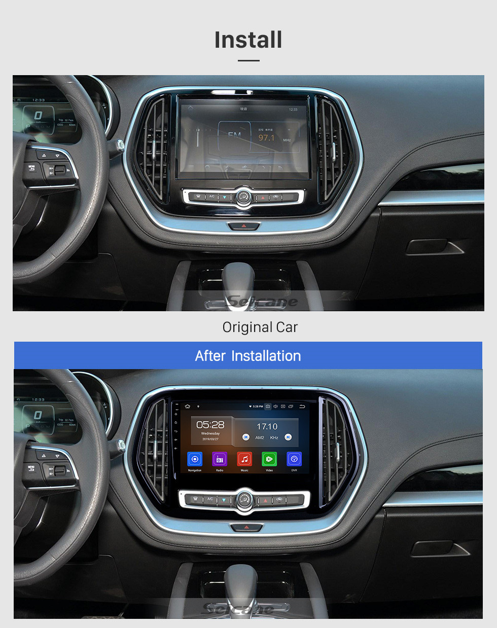 Seicane HD Touchscreen für 2019 2020 Chery Jetour X70 Radio Android 11.0 10,1 Zoll GPS-Navigationssystem Bluetooth Carplay-Unterstützung TPMS 1080P Video DSP