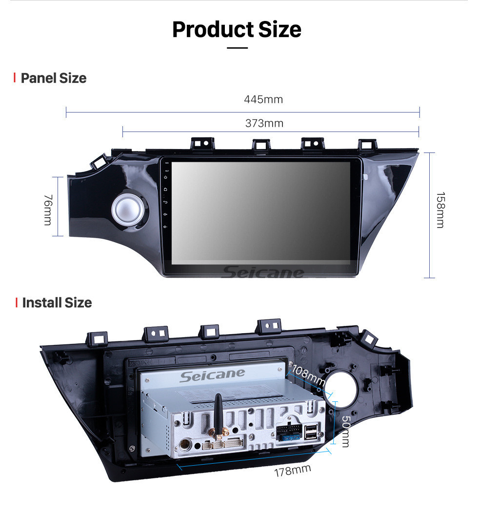 Seicane OEM 10.1 inch Android 11.0 for 2017 2018 Kia K2 Radio Bluetooth HD Touchscreen GPS Navigation System Carplay support Digital TV