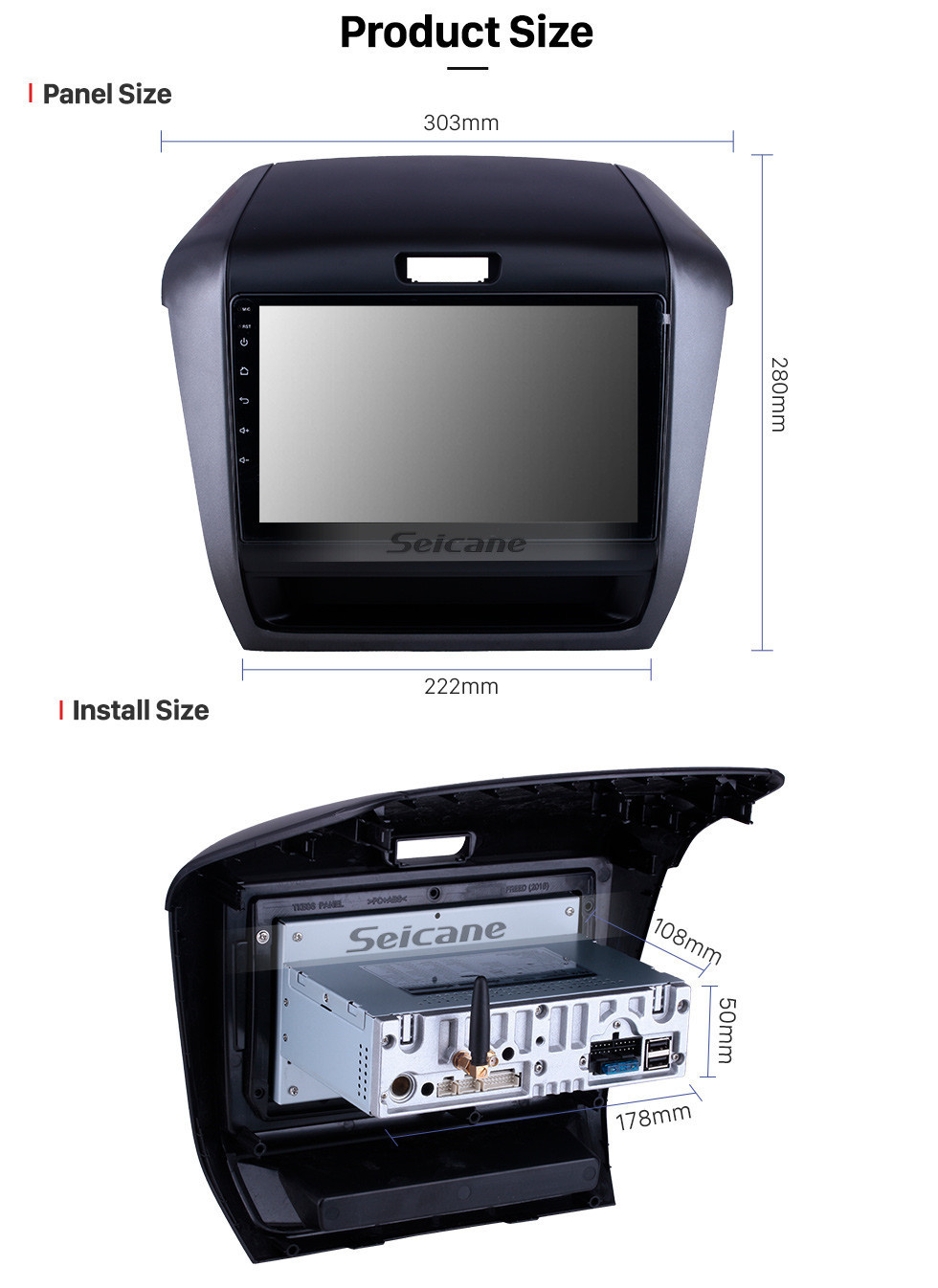 Seicane 9 pulgadas para 2020 Honda Freed Hybrid RHD Radio Android 11.0 Sistema de navegación GPS Bluetooth HD Pantalla táctil Carplay support TV digital