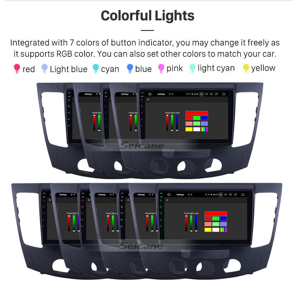 Seicane 9 pulgadas para 2009 Hyundai Sonata Manual A / C Radio Android 11.0 Sistema de navegación GPS Bluetooth HD Pantalla táctil Carplay compatible con TV digital