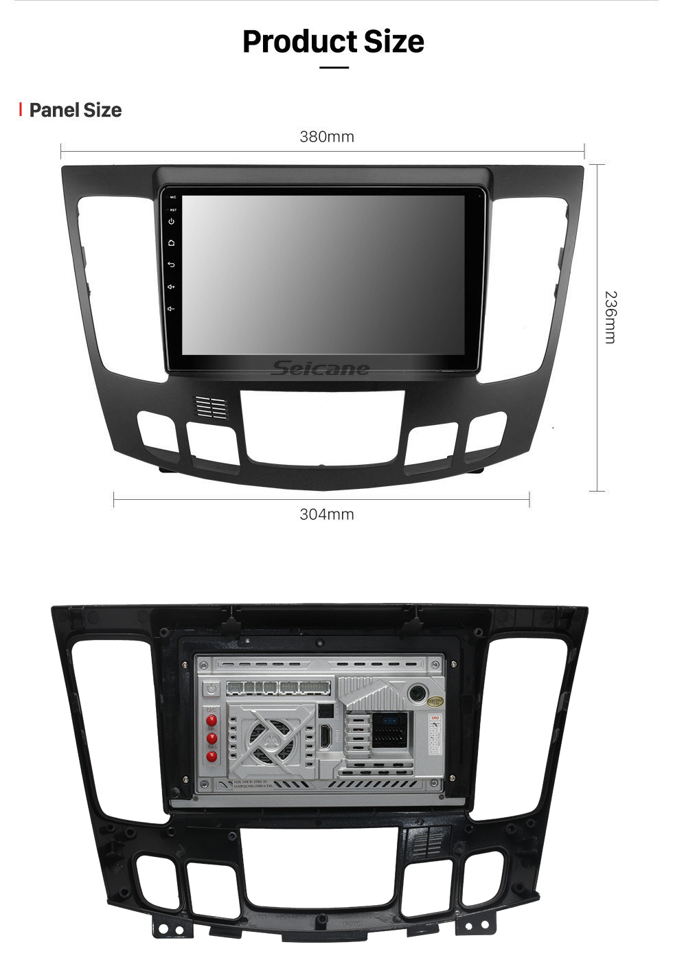 Seicane Android 11.0 Pour 2009 Hyundai Sonata Auto A / C Radio 9 pouces Système de navigation GPS Bluetooth HD Écran tactile Carplay support SWC