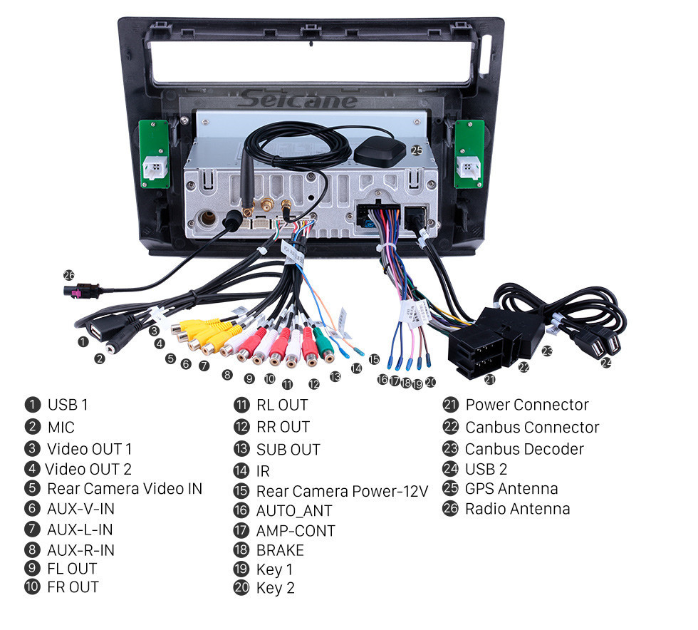 Seicane Pantalla táctil HD para 2009 Citroen Old C-Quatre Radio Android 11.0 9 pulgadas Sistema de navegación GPS Bluetooth Carplay compatible con DAB + DVR