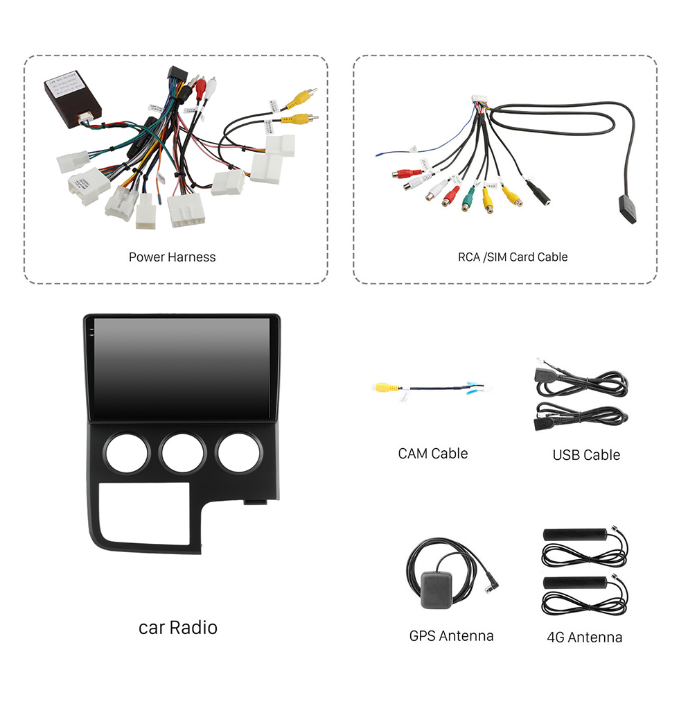 Seicane Pantalla táctil HD para 2019 Toyota Hiace RHD Radio Android 13.0 10.1 pulgadas Sistema de navegación GPS Bluetooth Carplay compatible con DAB +