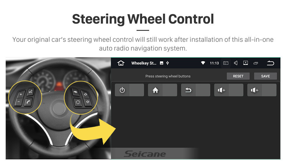 Seicane 10.1 inch For 2014 Renault Sandero Radio Android 11.0 GPS Navigation System Bluetooth HD Touchscreen Carplay support OBD2