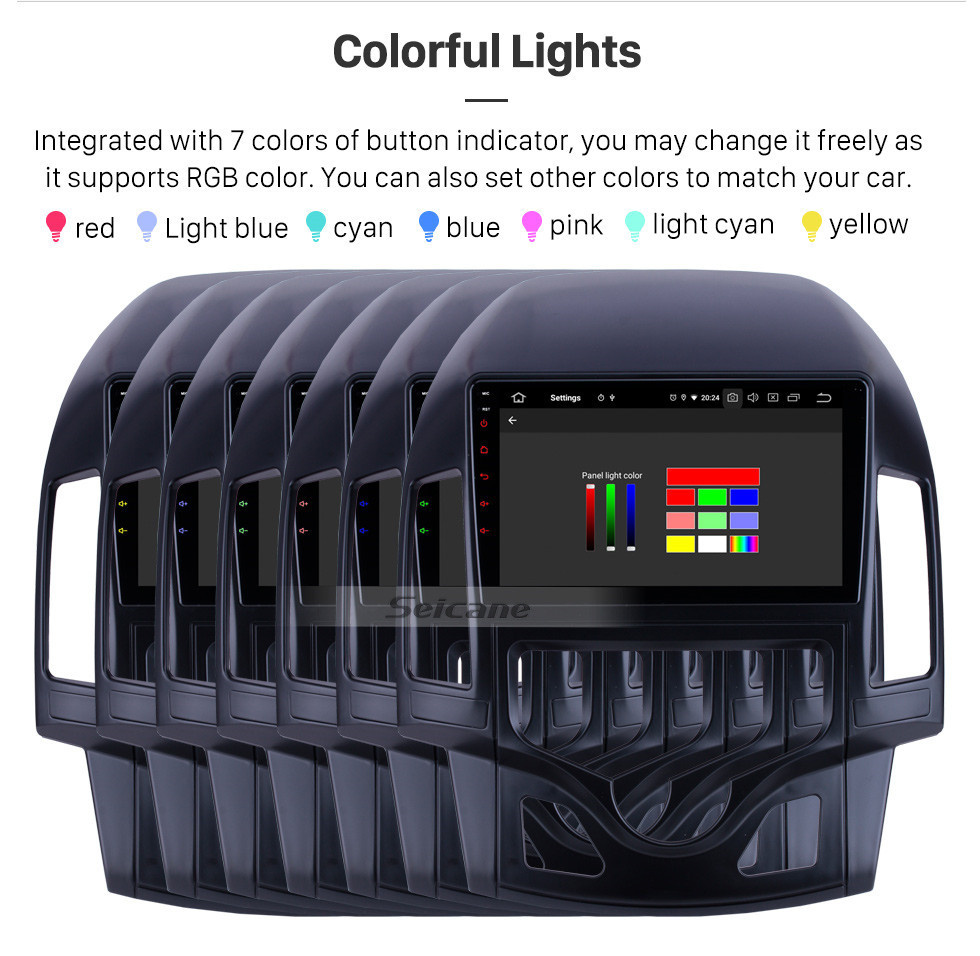 Seicane 9 pouces Pour 2008 2009 2010 2011 Hyundai i30 LHD Auto A / C Radio Android 11.0 Système de navigation GPS Bluetooth HD Écran tactile Carplay support OBD2