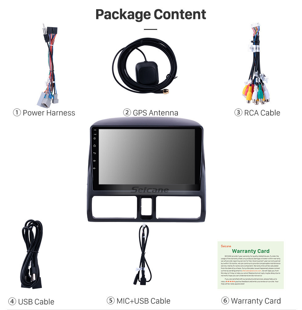 Seicane OEM 9 Zoll Android 12.0 für 2002 Honda CRV Radio Bluetooth HD Touchscreen GPS Navigationssystem Carplay Unterstützung DVR Rückfahrkamera Seicane OEM 9 Zoll Android 12.0 für 2002 Honda CRV Radio Bluetooth HD Touchscreen GPS Navigationssystem Carplay Unterstützung DVR Rückfahrkamera
