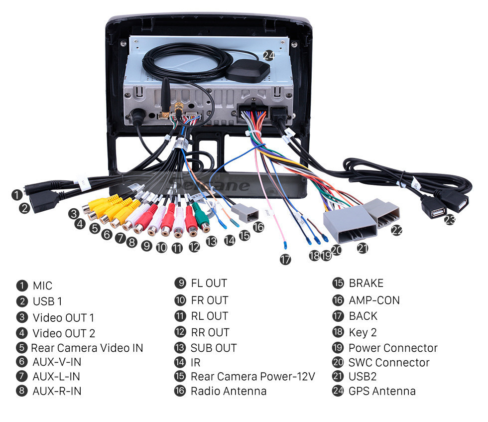 Seicane OEM 9 pulgadas Android 12.0 para 2002 Honda CRV Radio Bluetooth HD Pantalla táctil Sistema de navegación GPS Carplay soporte DVR Cámara de respaldo