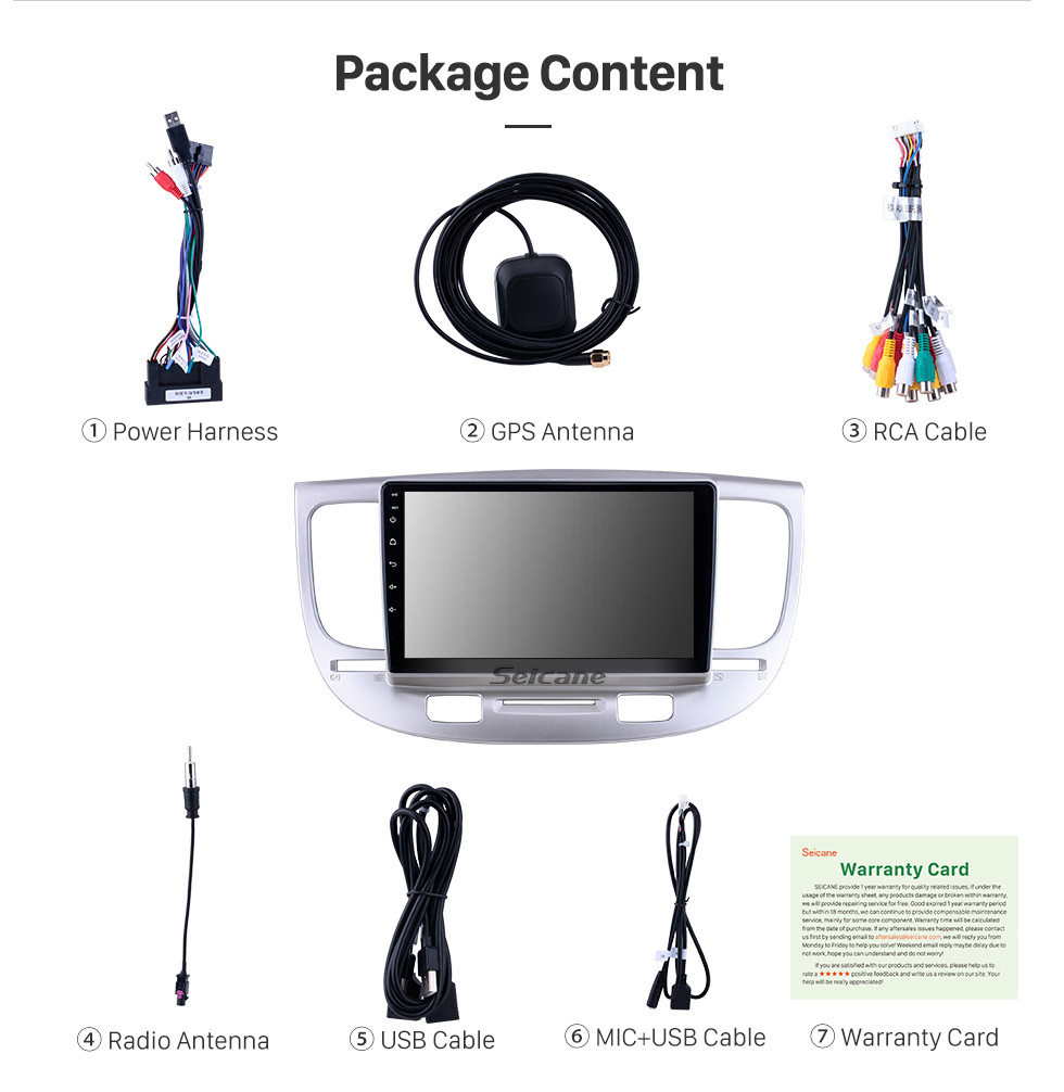 Seicane Android 11.0 for 2007 Kia Rio Radio 9 inch GPS Navigation System with HD Touchscreen Carplay Bluetooth support TPMS Rear camera Seicane Android 11.0 for 2007 Kia Rio Radio 9 inch GPS Navigation System with HD Touchscreen Carplay Bluetooth support TPMS Rear camera