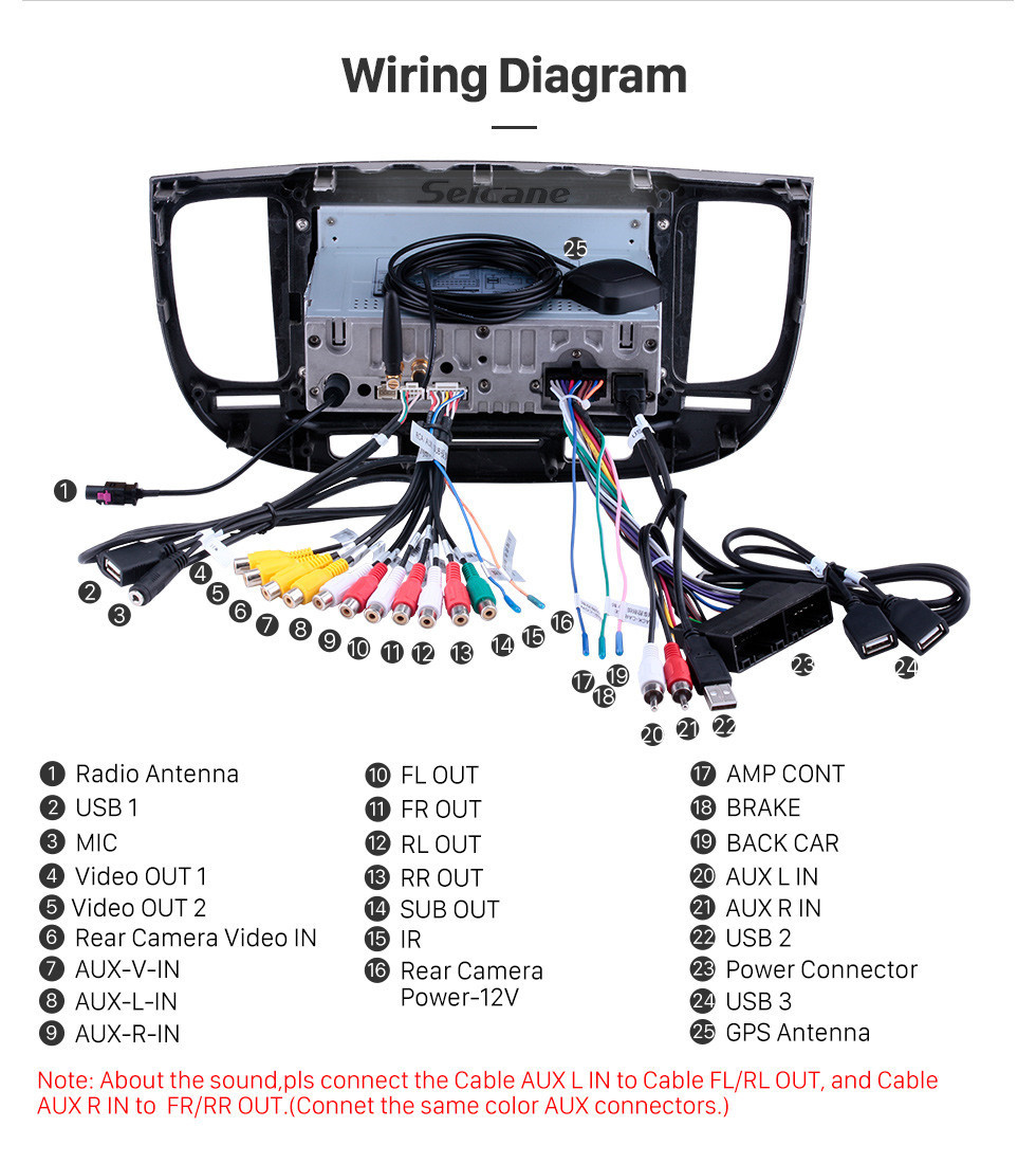 Seicane Android 11.0 para 2007 Kia Rio Radio Sistema de navegación GPS de 9 pulgadas con pantalla táctil HD Soporte Carplay Bluetooth TPMS Cámara trasera