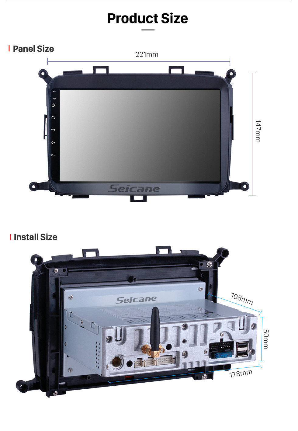 Seicane OEM 9 pulgadas Android 11.0 para 2014 2015 2016 2017 Kia Carens Radio Bluetooth HD Pantalla táctil Sistema de navegación GPS Carplay compatible con DVR Seicane OEM 9 pulgadas Android 11.0 para 2014 2015 2016 2017 Kia Carens Radio Bluetooth HD Pantalla táctil Sistema de navegación GPS Carplay compatible con DVR