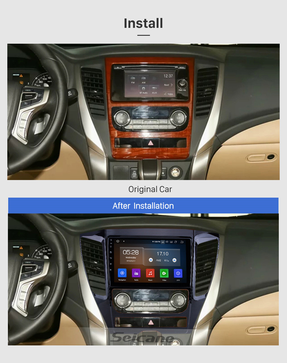Seicane Android 11.0 para 2015 2016 2017 Mitsubishi Pajero Sport Radio 9 pulgadas Sistema de navegación GPS Bluetooth HD Pantalla táctil Carplay soporte SWC Seicane Android 11.0 para 2015 2016 2017 Mitsubishi Pajero Sport Radio 9 pulgadas Sistema de navegación GPS Bluetooth HD Pantalla táctil Carplay soporte SWC