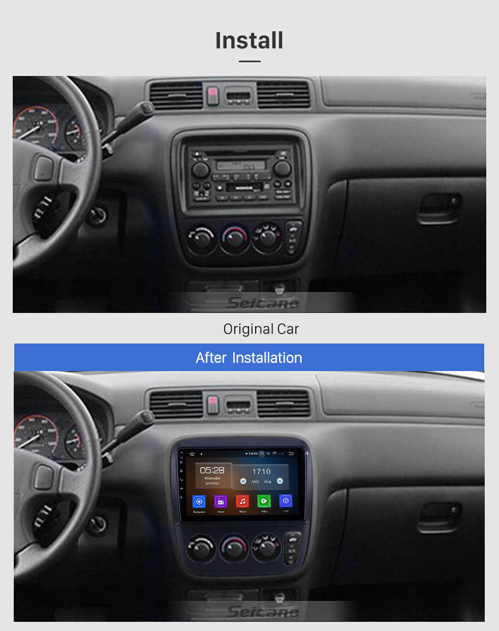 Seicane Para 1998 1999 2000 Honda CR-V Performa Radio 9 pulgadas Android 12.0 HD Pantalla táctil Bluetooth con sistema de navegación GPS Soporte Carplay 1080P Seicane Para 1998 1999 2000 Honda CR-V Performa Radio 9 pulgadas Android 12.0 HD Pantalla táctil Bluetooth con sistema de navegación GPS Soporte Carplay 1080P