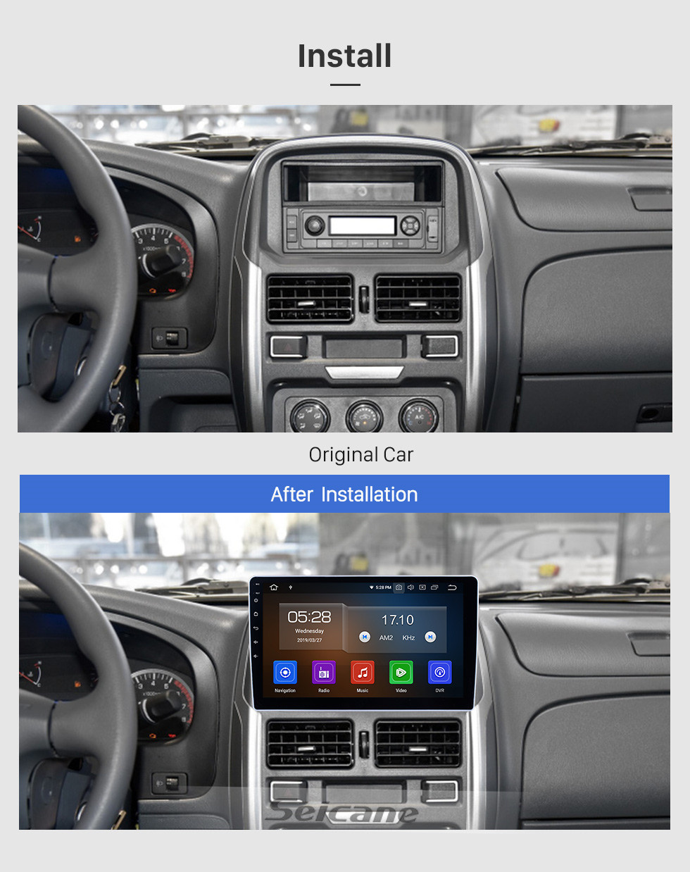 Seicane Pantalla táctil HD para 2015 2016 2017 Dongfeng Ruiqi Radio Android 11.0 10.1 pulgadas Sistema de navegación GPS Bluetooth WIFI Carplay soporte DAB +