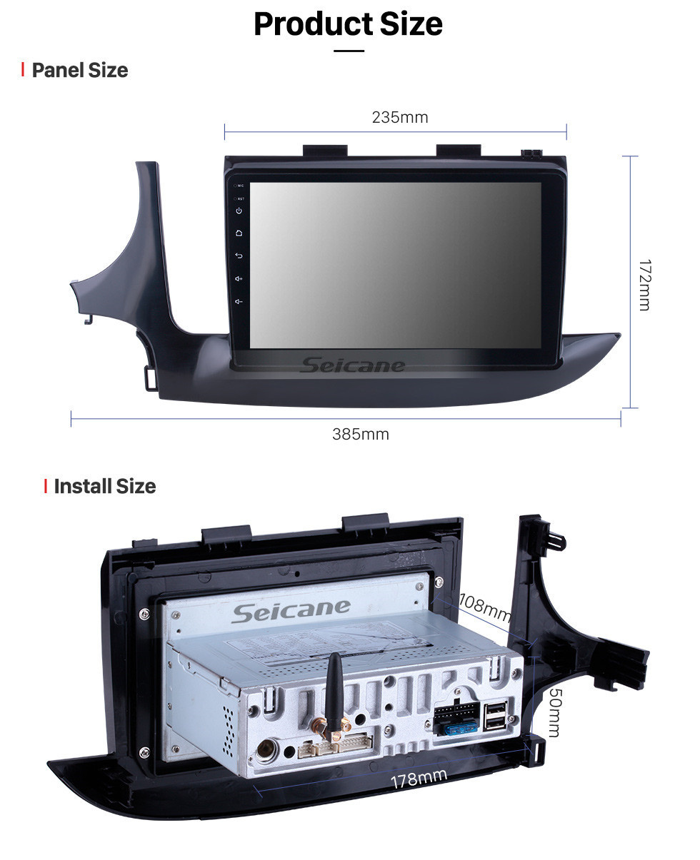 Seicane OEM 9 polegadas Android 11.0 para 2016 Buick Encore Rádio Bluetooth WIFI HD Touchscreen Sistema de Navegação GPS Suporte Carplay DVR