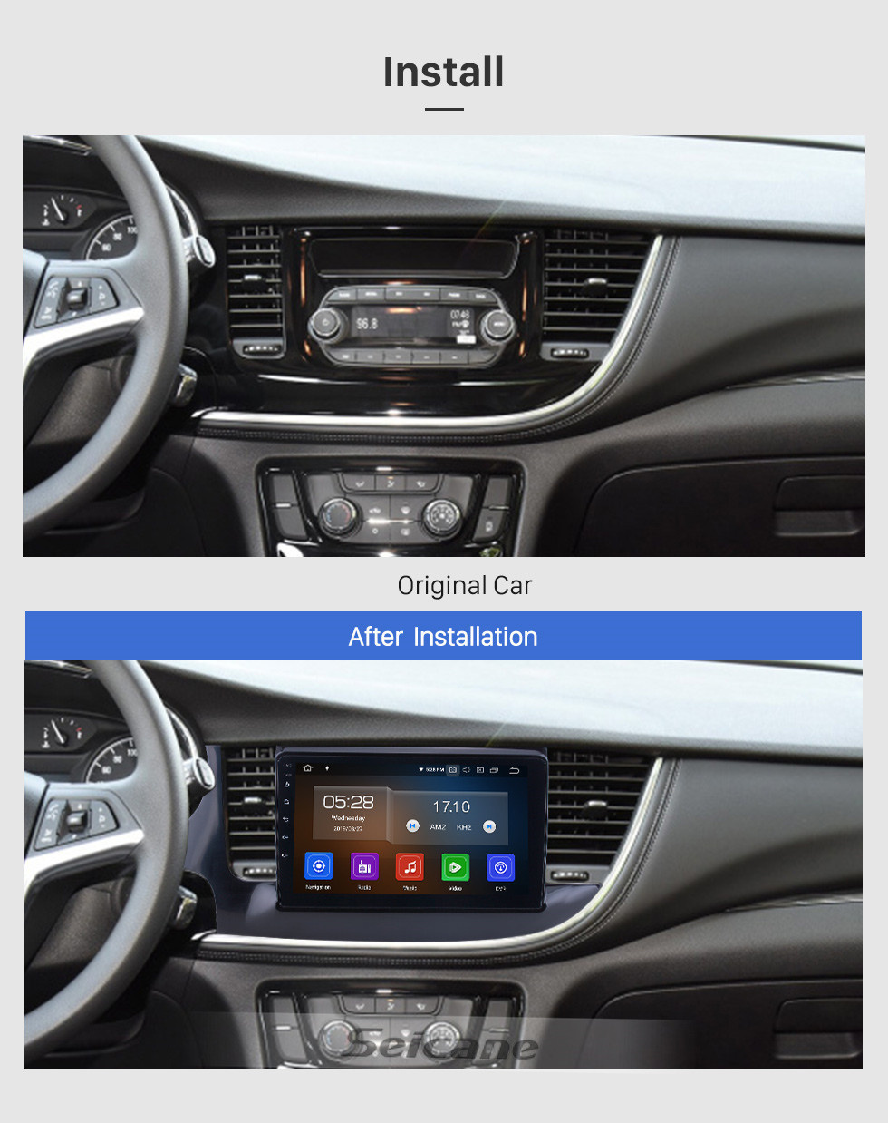 Seicane OEM 9 polegadas Android 11.0 para 2016 Buick Encore Rádio Bluetooth WIFI HD Touchscreen Sistema de Navegação GPS Suporte Carplay DVR Seicane OEM 9 polegadas Android 11.0 para 2016 Buick Encore Rádio Bluetooth WIFI HD Touchscreen Sistema de Navegação GPS Suporte Carplay DVR