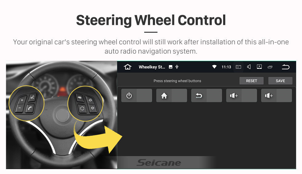 Seicane Pantalla táctil HD para 2009 2010 2011 2012 2013 Geely Ziyoujian Radio Android 11.0 9 pulgadas Navegación GPS Bluetooth Carplay soporte Cámara de respaldo